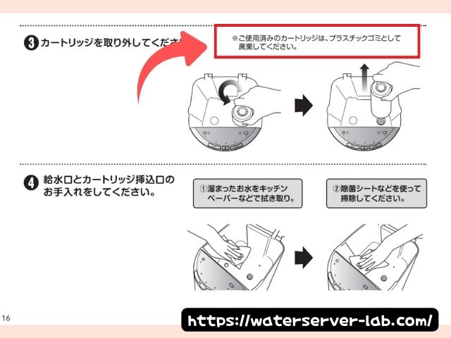 カートリッジ　捨て方　エブリィフレシャス　よくある質問