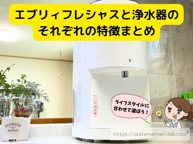 エブリィフレシャス　浄水器　　水　違い　お得さ　選び方　徹底紹介