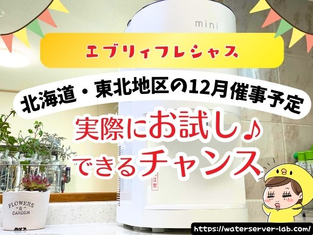 12月度　エブリィフレシャス　試せる　催事場　お試し　場所