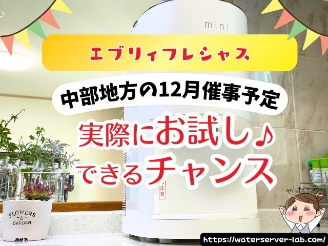 12月度　エブリィフレシャス　試せる　催事場　お試し　場所